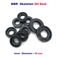 id 40mm black skeleton oil seals ring tcfbtg4 nbr rotary shaft gasket nitrile double lip seal shaft gasket oil seal spring
