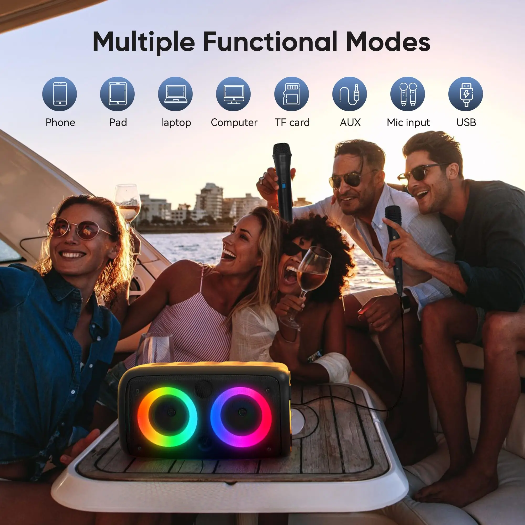 Bluetooth-колонка 60 Вт 3 дюйма с FM-радио и SD-картой