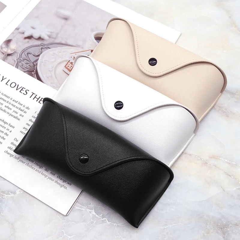 

Durable Leather Eye Glasses Sunglasses Shell Hard Case Protector Box Pouch Bag PU Leather Glasses Bag Sunglass Cases Pure Color