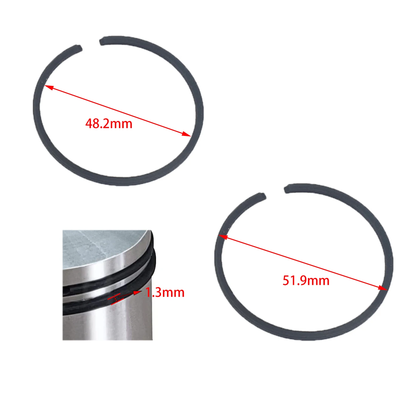 

100cc Engine Motor Piston Pin Rings For 100cc Motorized Motorcycle Bicycle Bike