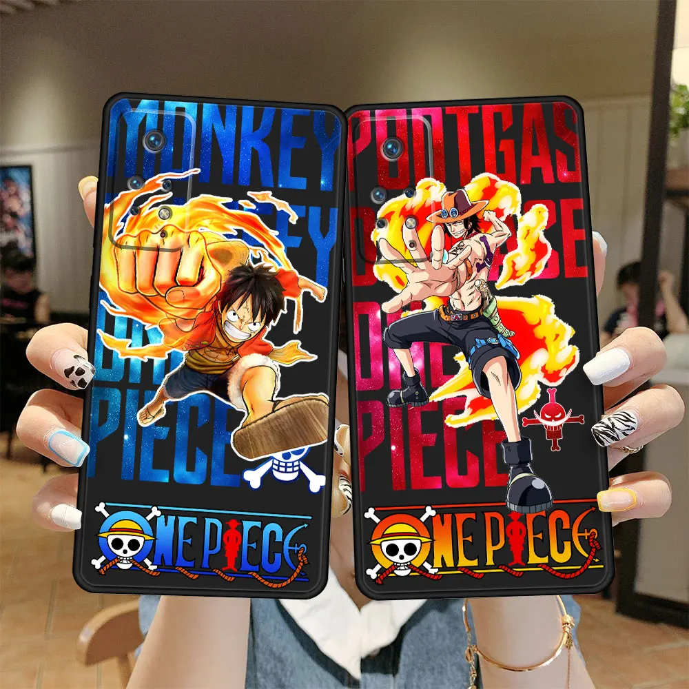 

Cell One Piece Monkey D Luffy Ace Anime Official Print Soft Case Funda for Redmi 10C 8A 7A 10A Note 10 11 Pro 9T 9A 9C 10s 11T