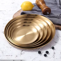 european style dinner plates gold dining plate serving dishes round plate cake tray western steak round tray kitchen plates