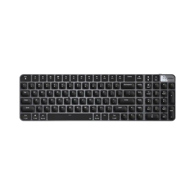 

MIIIW Wireless Mechanical Keyboard PRO 102 Keys 4 Mode Backlight Dual-Mode Win/Mac Office BT-compatible Gaming Keyboard