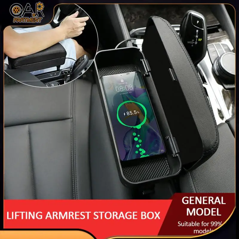 

Car Accessories Car Seat Organizer Automobile Wireless Charging Car Seam Storage Box Adjustable Armrest Box Car Trunk Organizer