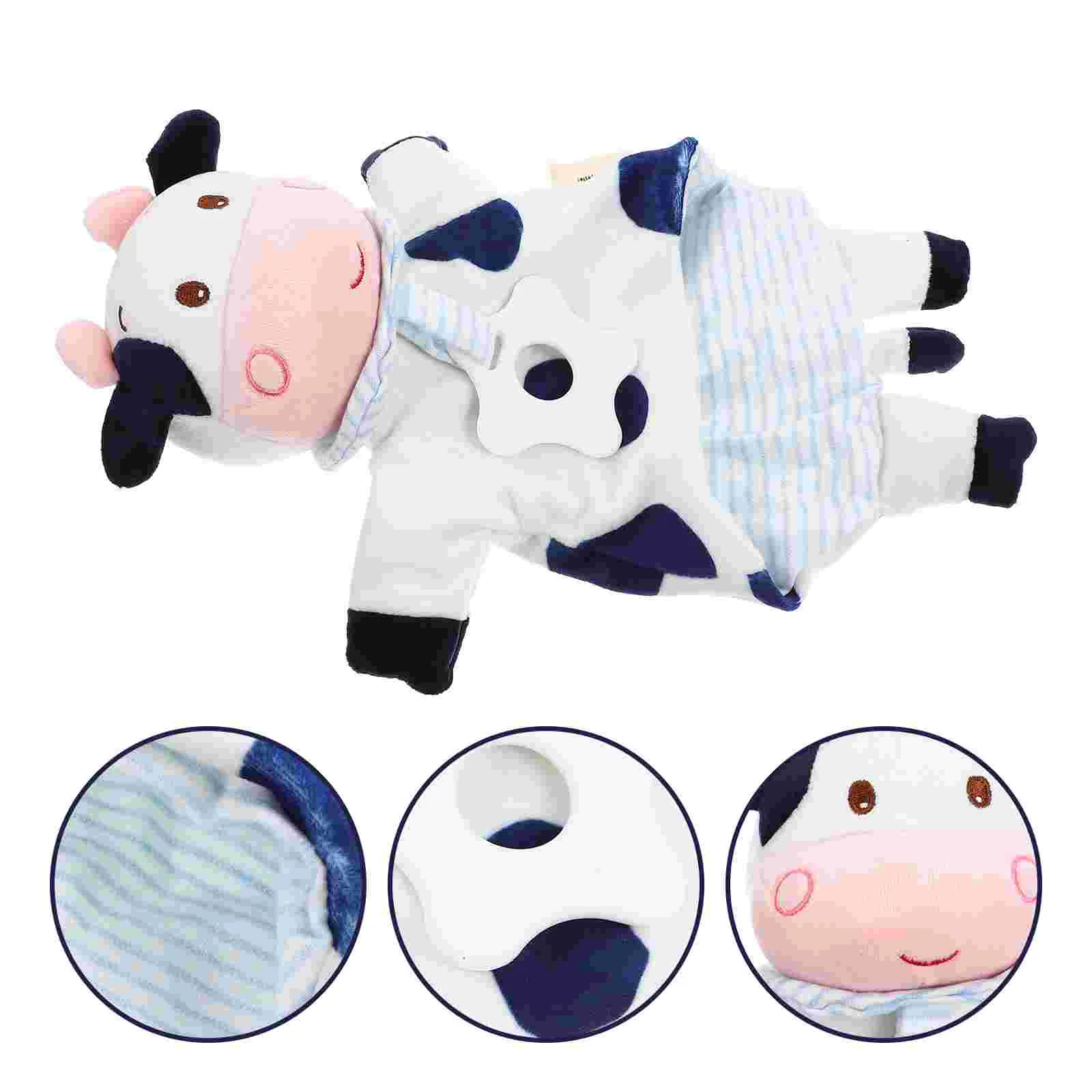 

Мультяшная корова ручная кукла малыш новорожденный успокаивающий Полотенце Кукла-марионетка