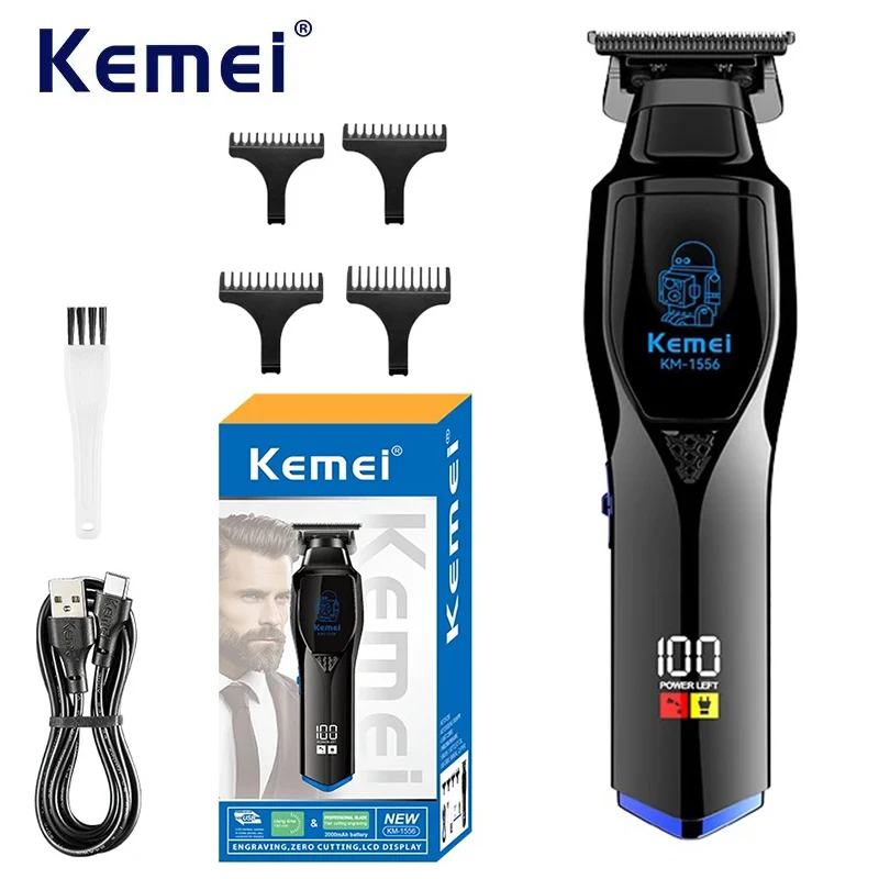 Профессиональный Аккумуляторный Триммер Kemei 1556 Беспроводная электрическая