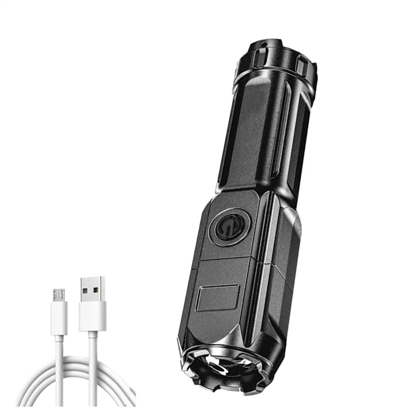 

Compact Rechargeable LED flashlights Function Torch Light USB for Working Walking Night Running Adults Outdoor