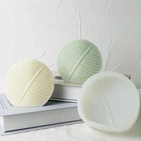 round leaf texture candle soap silicone mold homemade aromatherapy diy gypsum resin epoxy ice cube baking moulds home decor gift