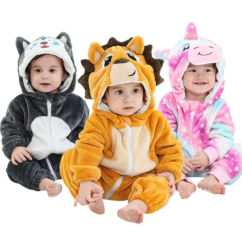 

Комбинезоны для новорожденных, кигуруми, пижамы для мальчиков и девочек, комбинезон с мультяшными животными, пижама с капюшоном, костюмы с единорогом, кошкой, одежда для косплея для малышей
