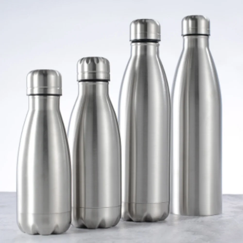 

350/500/750/1000ml Stainless Steel Water Bottle Portable BPA-free Flask Leakproof Lid Sports Drinking Bottle Cycling Drinkware