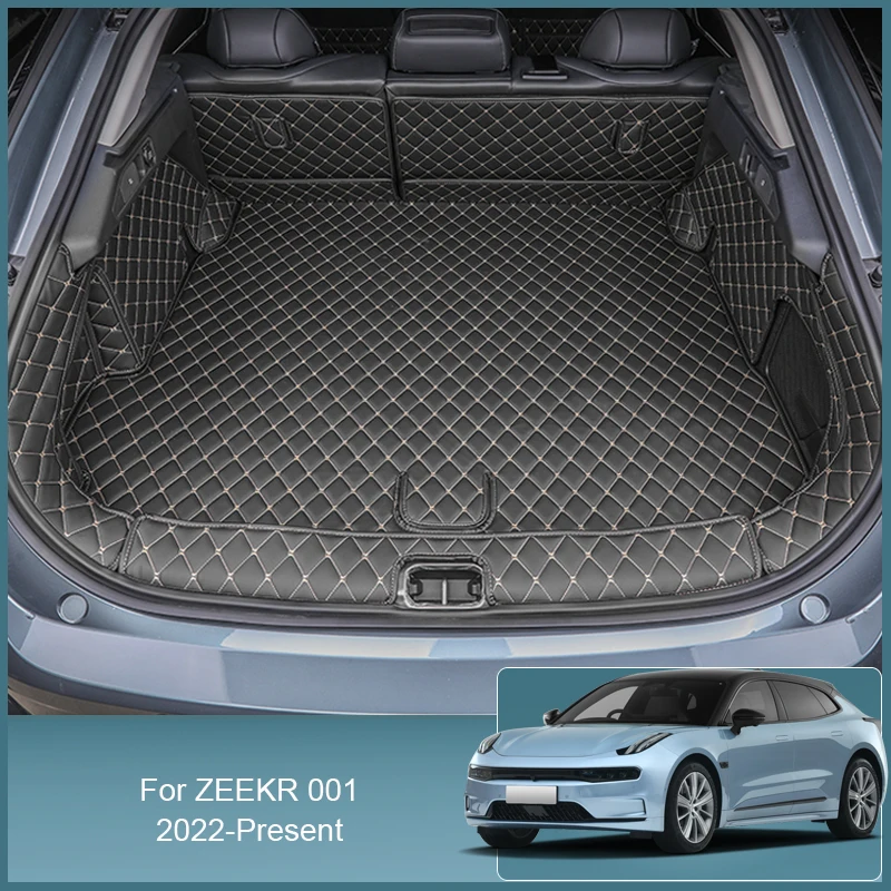 

Car PU Leather Trunk Mat Rear Liner Cargo For ZEEKR 001 2022-Present Waterproof Carpet Tray Protector Internal Auto Accessory