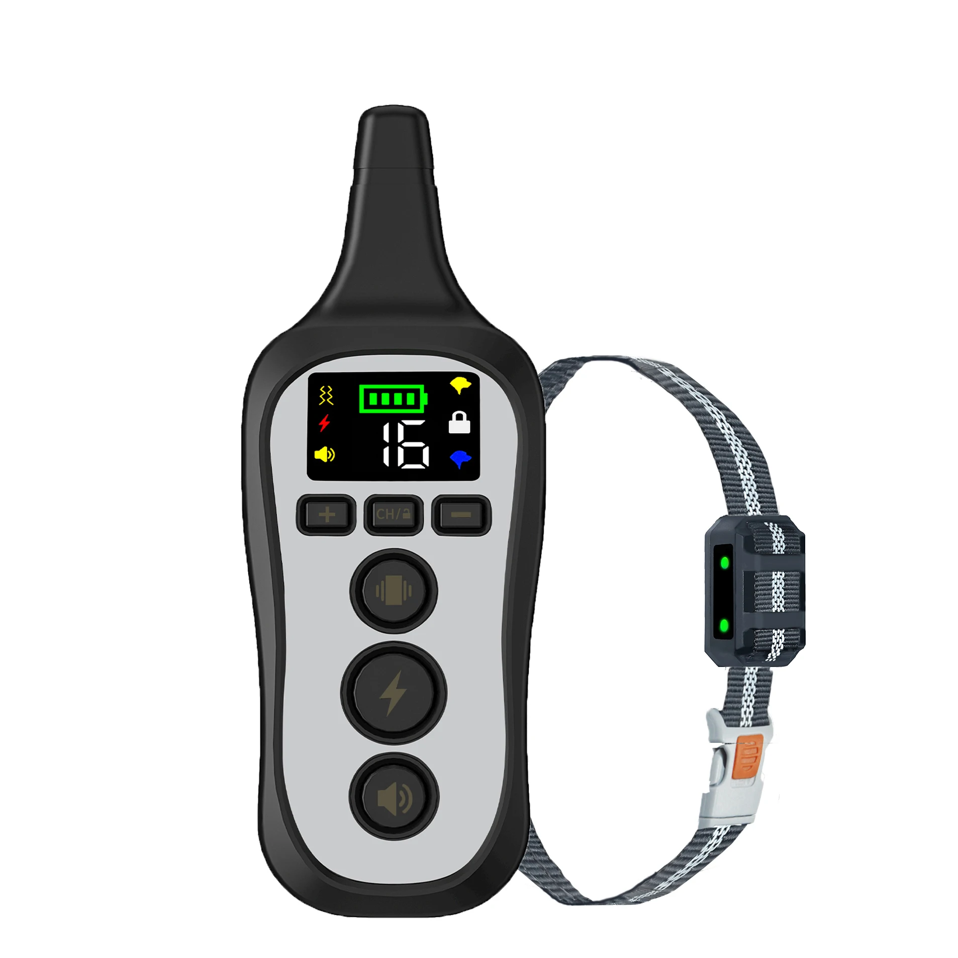 

Electric Dog Training Collar 800m Remote Light Waterproof Rechargeable Pet Anti Bark Control Collar Electric Shocker