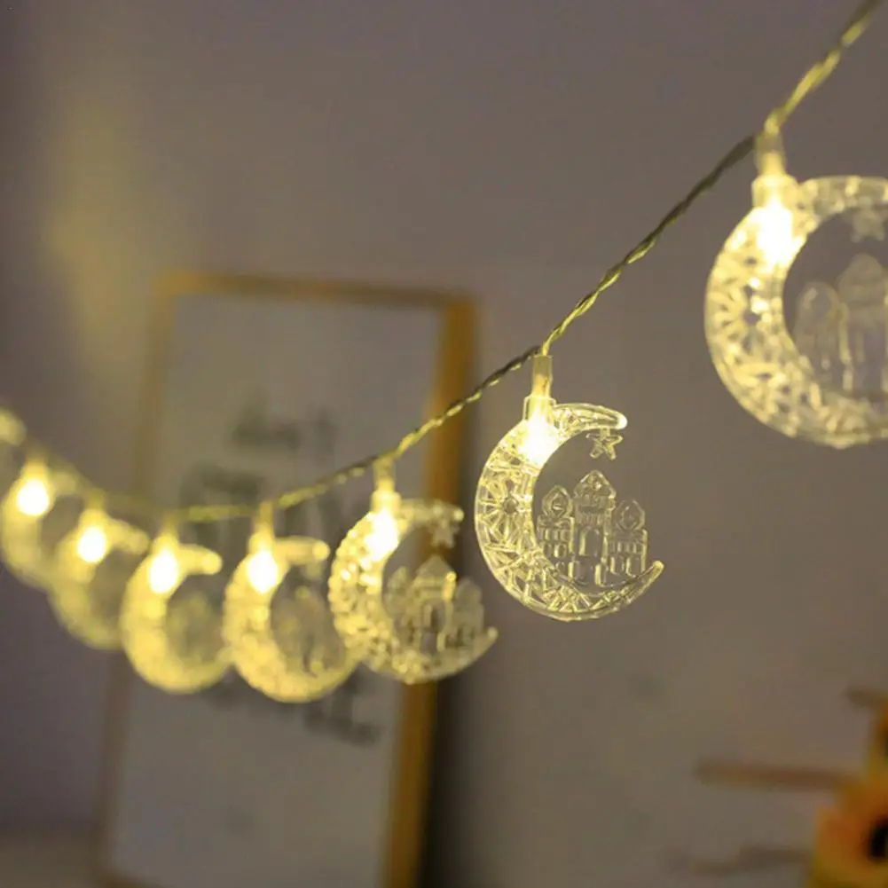

LED Muslim Lights Moon Star Hanging Pendant Ramadan Decorations 2023 EID Mubarak Decor For Home Islam Party Supplies EID Ka W0P4