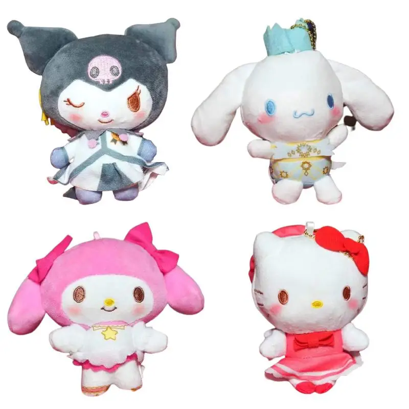 

Sanrios Hellokittys My Melody Kuromi Cinnamoroll Kawaii аниме периферийная плюшевая кукла мягкая портативная Милая мультяшная игрушка кулон