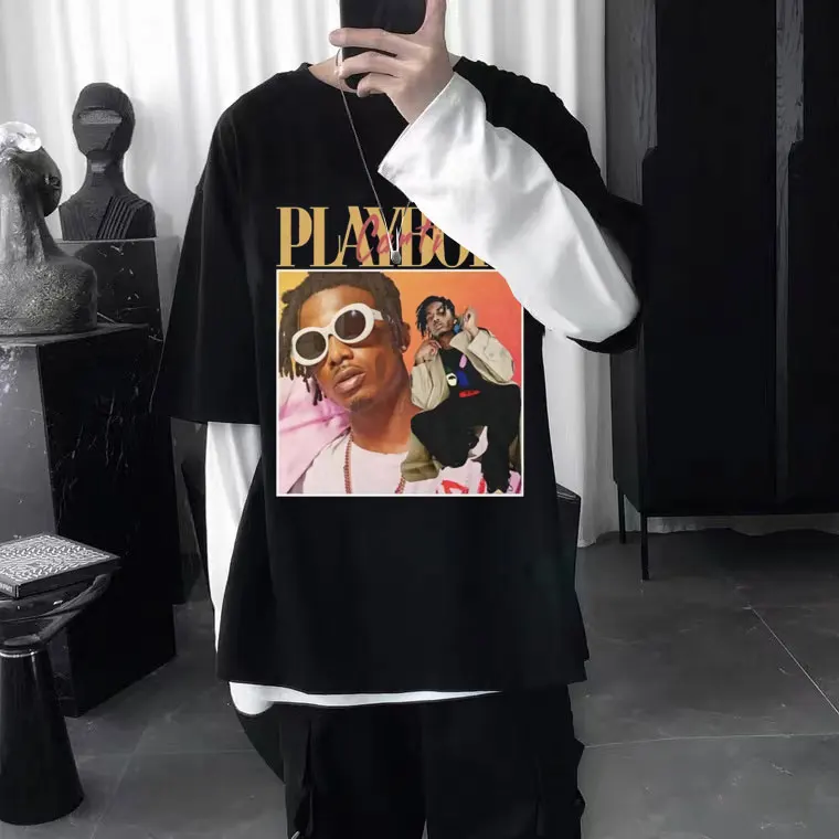 

Awesome Men's Playboi Carti Hip Hop Style T Shirt Short Sleeve 2pac Rap T Shirts FASHION Man T-Shirt Vintage Men Women Tee Tops