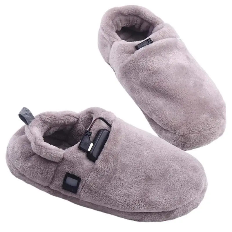 

1 пара, плюшевые электрические Тапочки с подогревом для обуви