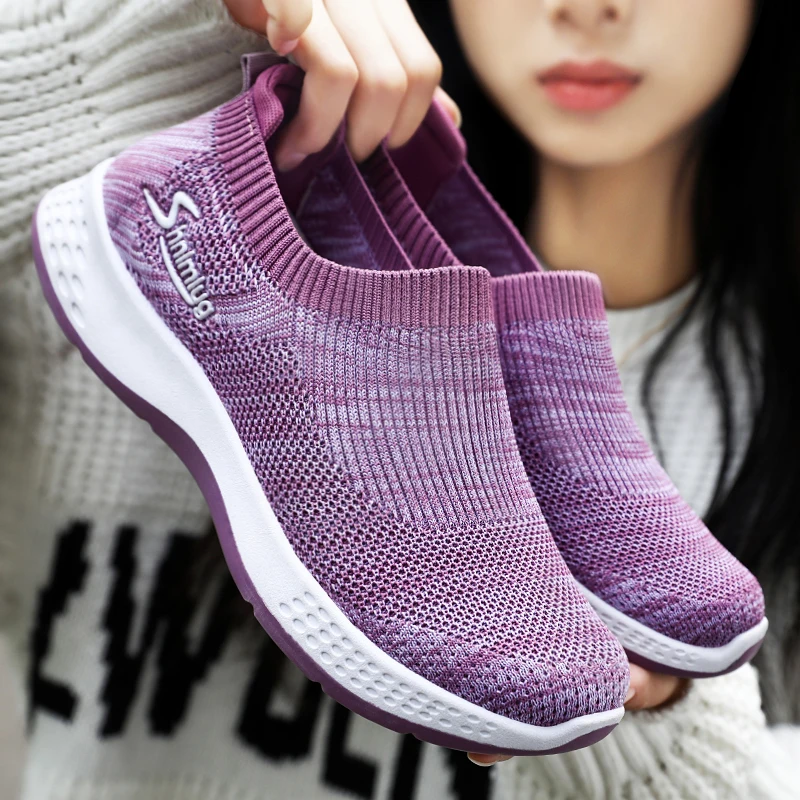 

Women's Sports Running Shoes Platform Loafers Ladies Ballet Flats Elegant Woman Sneakers Women's Slip-on Shoes Without Heels