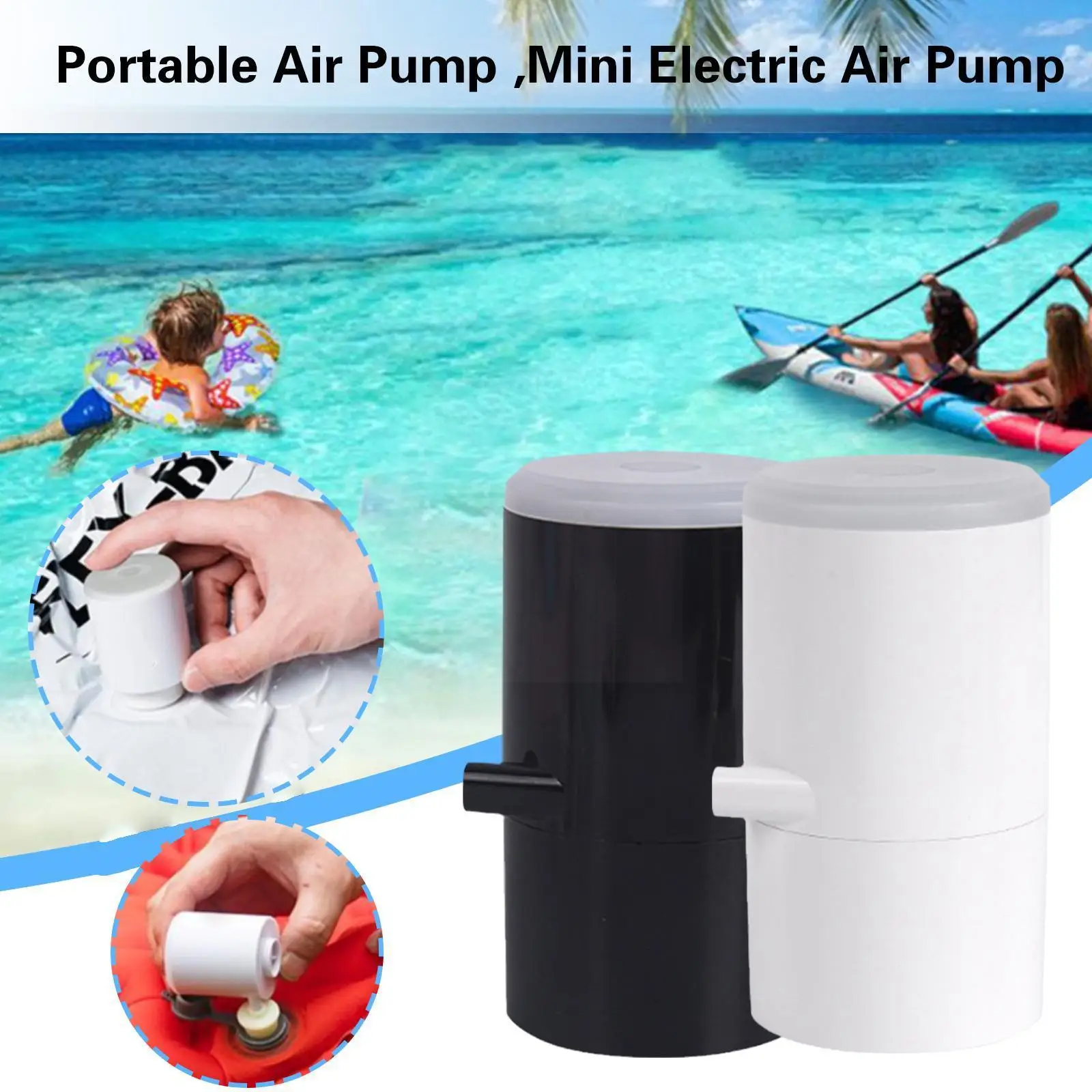 

Waterproof Mini Air Pump Camping Equipment Portable Electric Inflator USB Charging Illumination For Outdoor V9Y5
