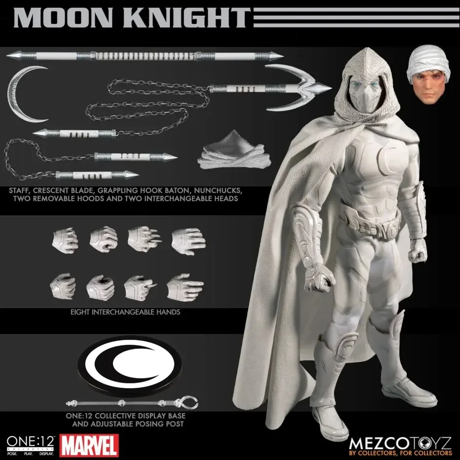 

Фигурка героя из фильма Marvel Moon Knight, 1/12, 6 дюймов