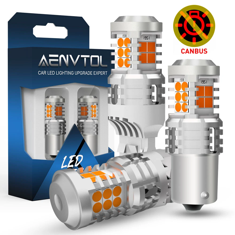 

2 шт. BA15S BAU15S 7440 W21W WY21W Светодиодная лампа Canbus No Hyper Flash Янтарный желтый 1156 P21W PY21W 3157 P27W Автомобильная светодиодная лампа указателя поворота