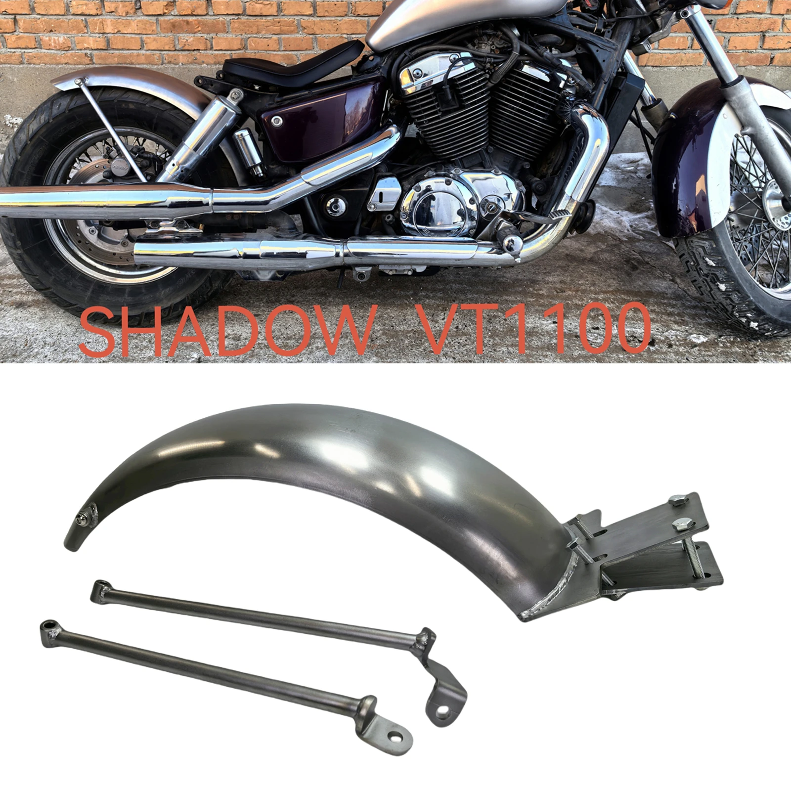 

Для HONDA VT1100 SHADOW 1100 2004-2023 мотоциклетное заднее крыло, брызговик, крышка