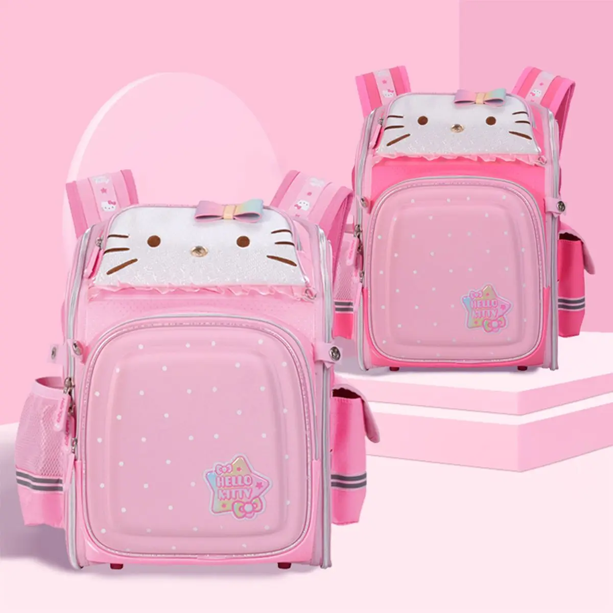 Hellokitty Elementary School Student Cute Backpack Schoolbag Rainwater Proof Spine Protection Sanrio Large Capacity Baby Book