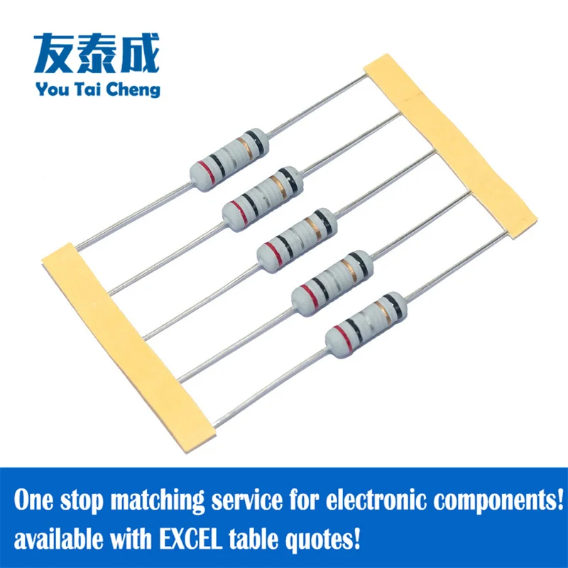 

20PCS DIP Color ring Wirewound Resistors, Fuse Resistors 1W 5% 9.1ohm