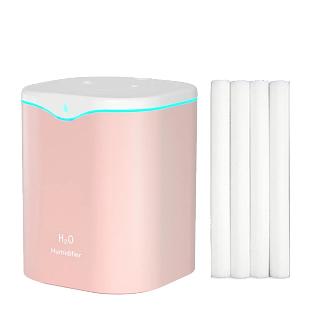 

2200Ml Double Nozzle Air Humidifier Essential Oil Aroma Diffuser with LED Aromatherapy Diffuser Humidifiers Pink