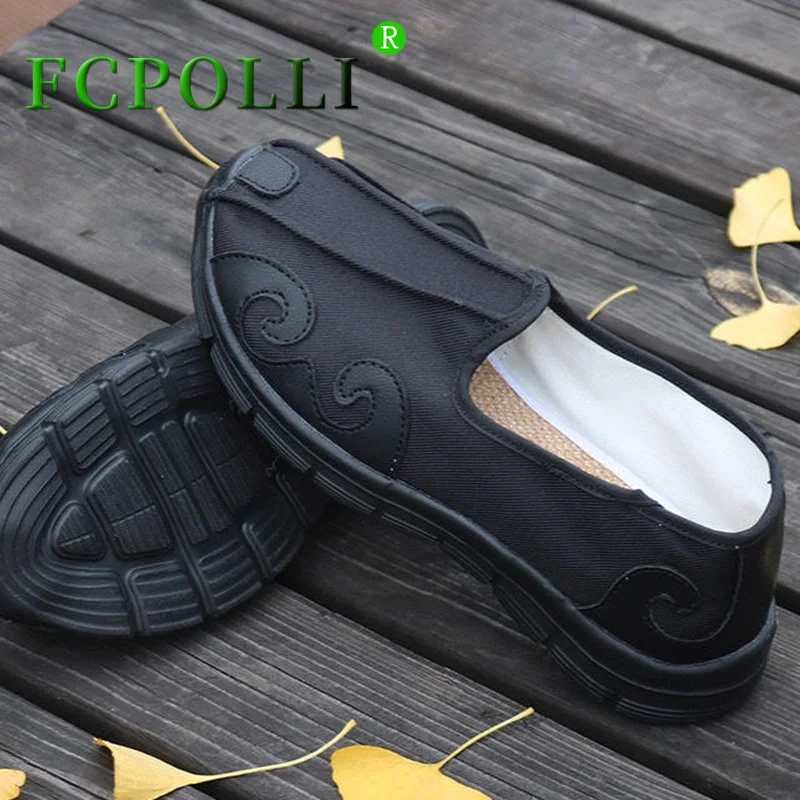 

2022 New Cloud Hook Shoes Soft Bottom Taoist Shoes Chinese Style Tai Chi Shoes Hanfu Shoes Martial Arts Practice Shifang Shoe