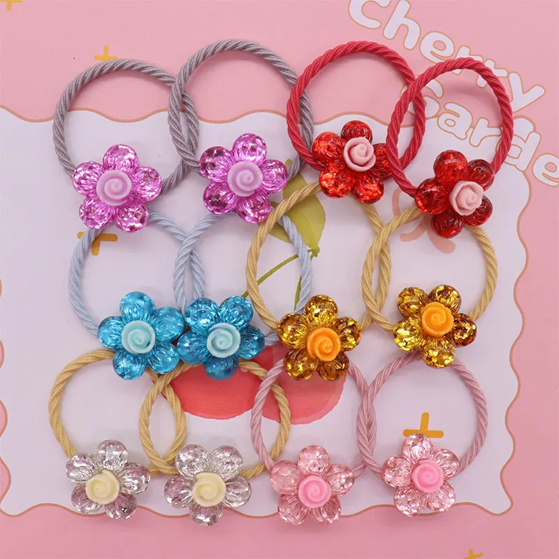 

2 шт., Прозрачные резинки для волос, в виде цветов