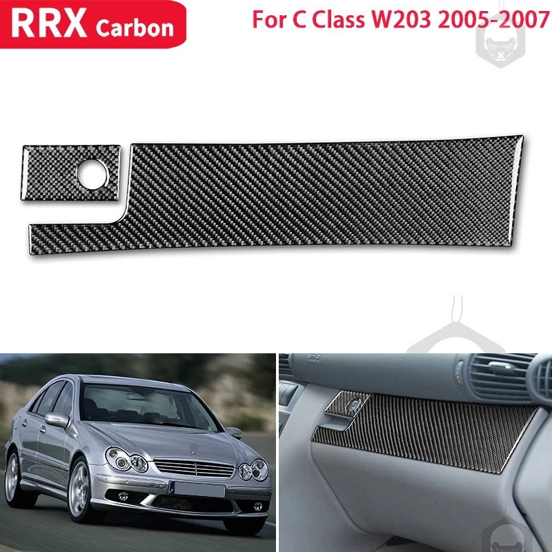 

Интерьер автомобиля RRX для Mercedes-Benz W203 C-Class 2005-2007 наклейки на крышку переключателя фары из углеродного волокна автомобильные аксессуары