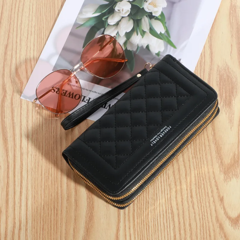 New Long Women's Wallet Female Purses Tassel Coin Purses Card Holder Wallets Double Zipper Leather Clutch Luxury Money Phone Bag