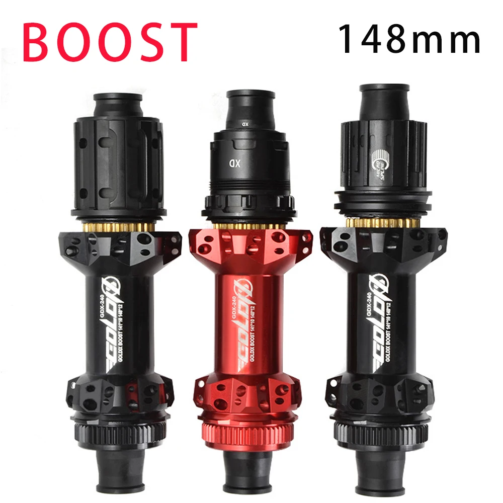 

Glodix M240 MTB Boost Hub Ultralight 28 Hole Thru Axle 12x148 MTB Bike Ratchet Freehub for Micro Spline 12 S Shimano 8-12S Sram