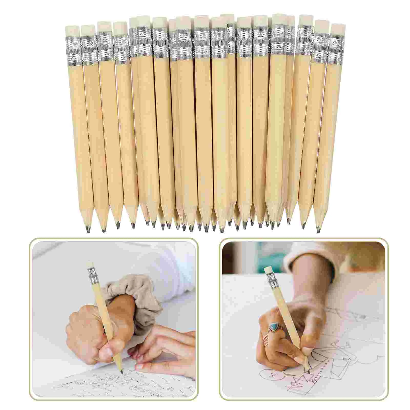 

Mini Short Pencils Non Sharpening Log Kids Writing Tool Small Drafting Shorts Stationary Children's