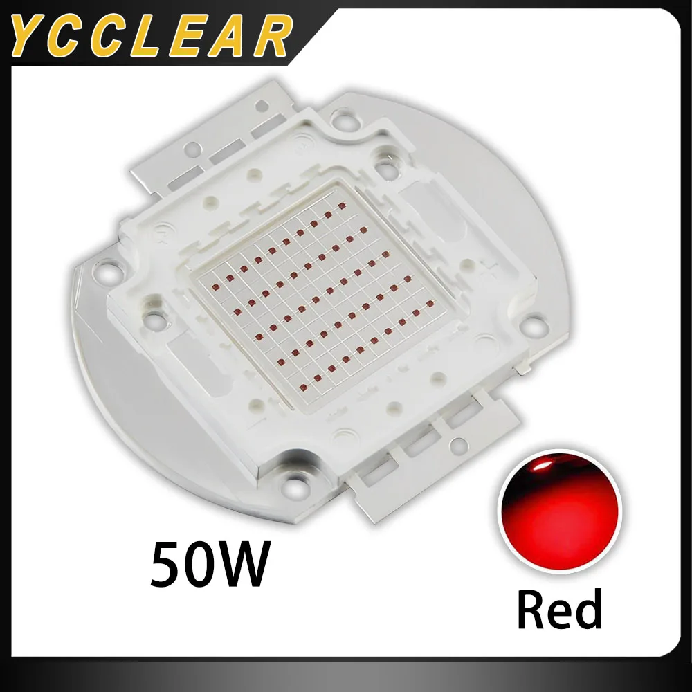 

Светодиодсветильник Сины, Диод Epistar, чип SMD, красный светодиод COB, чип лампы 50 Вт для самостоятельной сборки, прожексветильник, атмосферная ла...