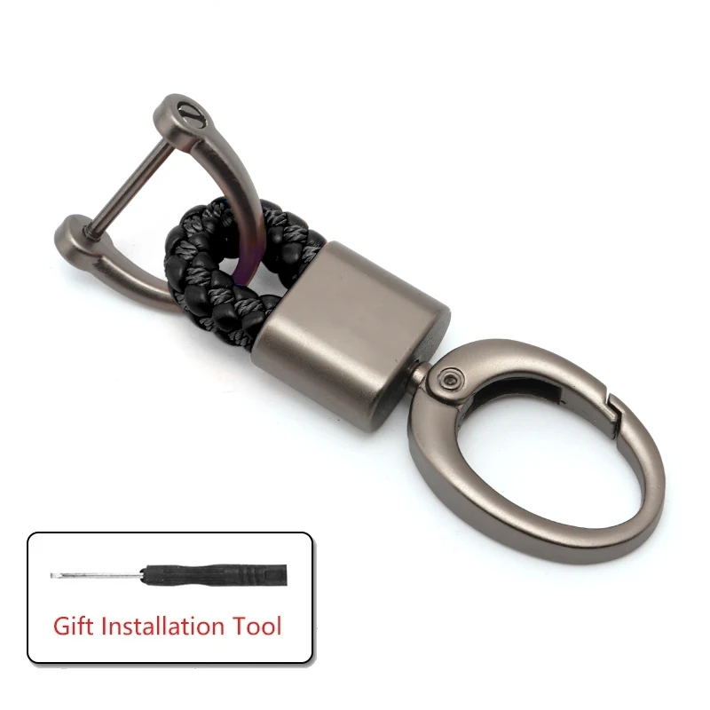 

For KAWASAKI NINAJ 300 ninja 400 250 250r 650 Motorcycle Keyring Metal Braided Rope Keychain Motorcycle Accessories