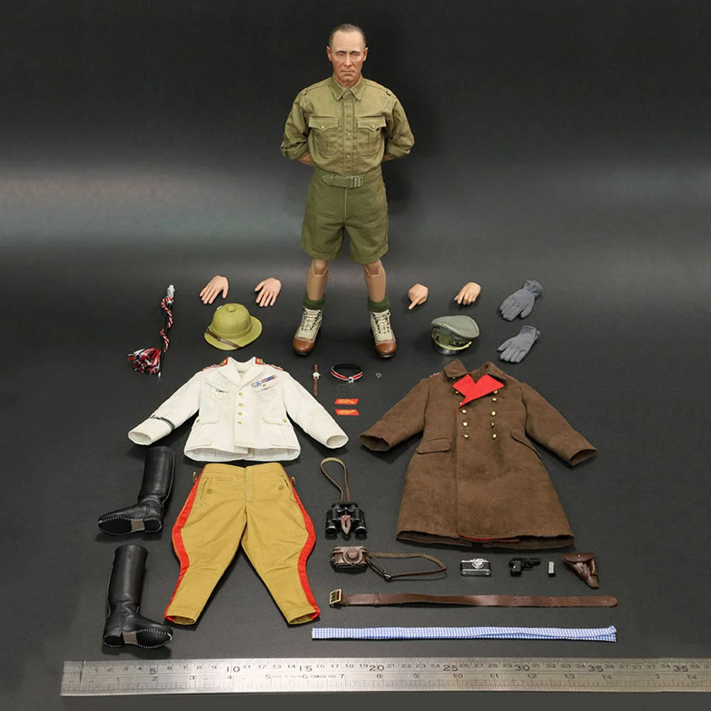 

GM651 1/6 Scale WWII Series Field Marshal Of The North African Defense Force Desert Fox 12" Action Figure Full Set Model