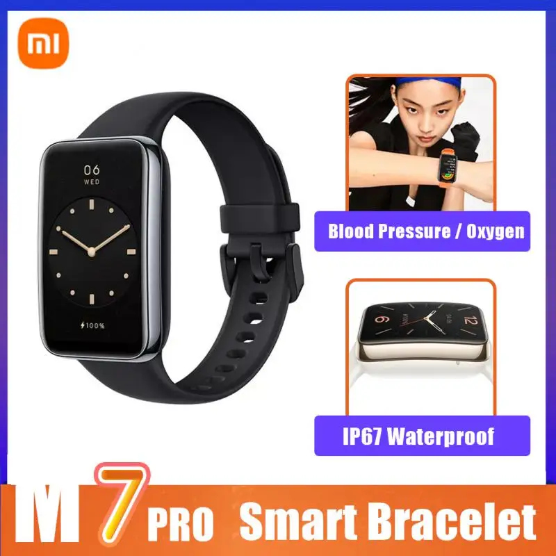 

Новый смарт-браслет Xiaomi Mi Band 7 Pro с GPS AMOLED экраном, кислородом, фитнес-тренером, водонепроницаемый смарт-браслет Xiaomi 7 Pro