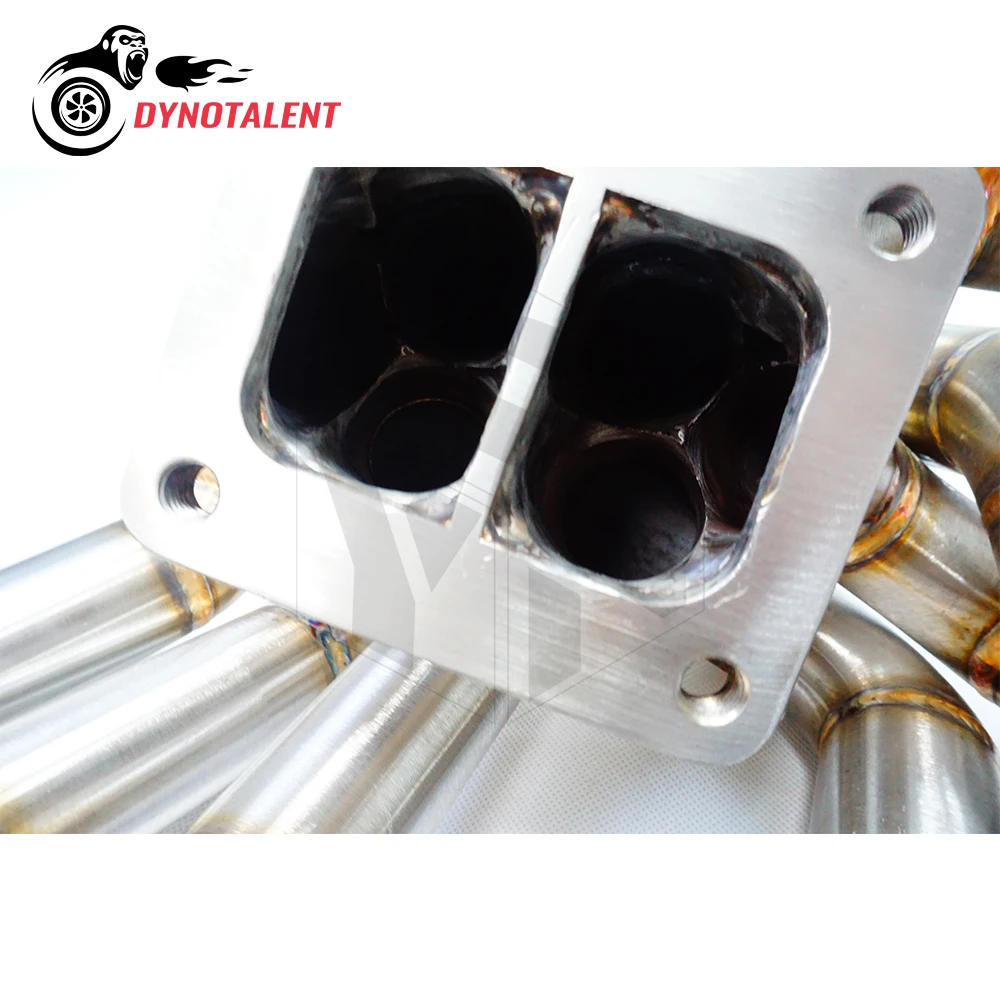 DYN RACING SS304 3 мм паровая труба T4 с двойным прокруткой, турбоколлектор равной длины для Supra MK4 2JZGE 2JZ GE коллектор 2JZGE (art.: 3920d189db417) - 3920d189db417