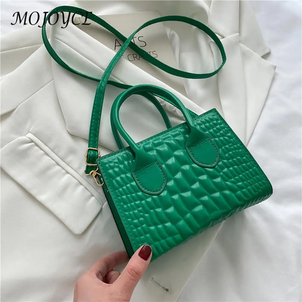 

Модная Сумка-тоут через плечо для женщин, мессенджер кросс-боди из чистой кожи крокодила, Дамская однотонная сумочка из искусственной кожи ...