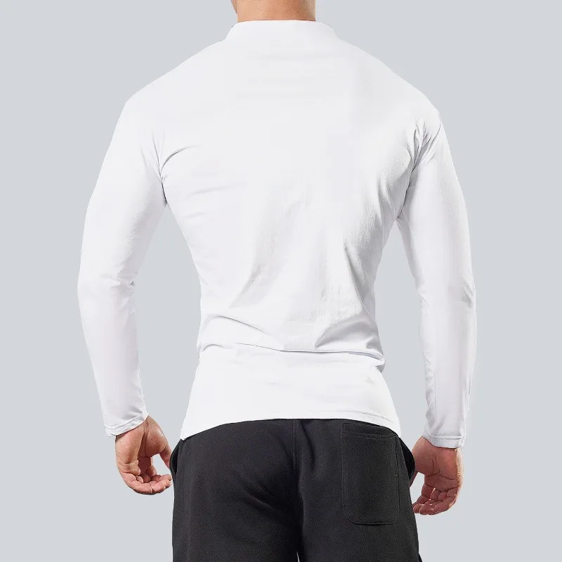 Spring And Autumn Sports Leisure Long-sleeved V-neck Men's Gym Sweat-absorbing Breathable Running Training Sweater T-shirt