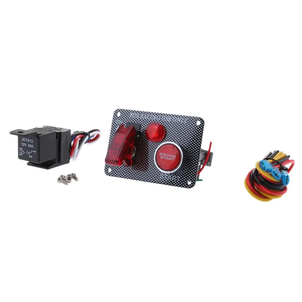 

Racing 12V LED Toggle Ignition Switch Waterproof Panel Engine Start Button