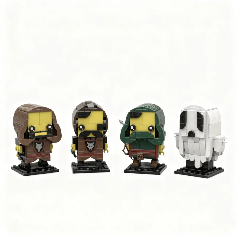 Фото 2394 детали MOC Замок BrickHeadz, набор Волна 1, модель строительных блоков, архитектурный конструктор, 3D-конструктор, подарок на день рождения, для демонстрации. №2