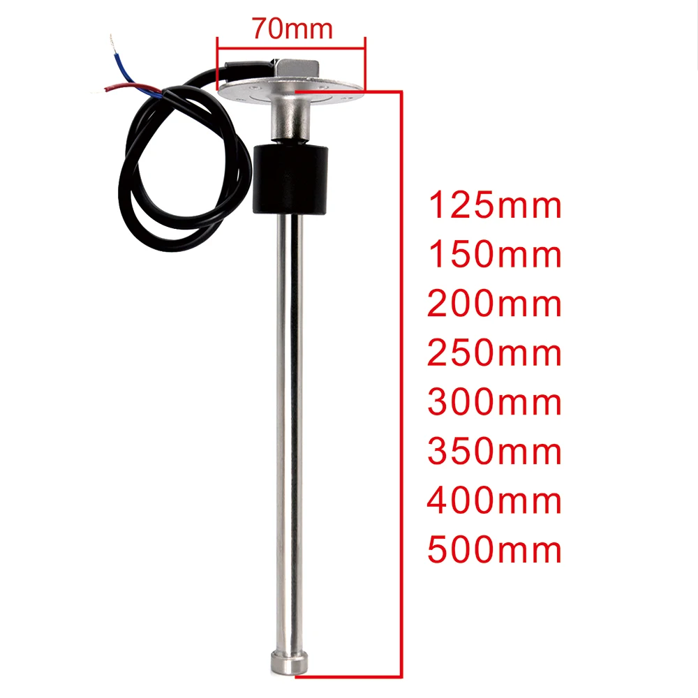 Датчик уровня воды AD с датчиком 52 мм измеритель красной подсветкой 100-500 0-190 Ом