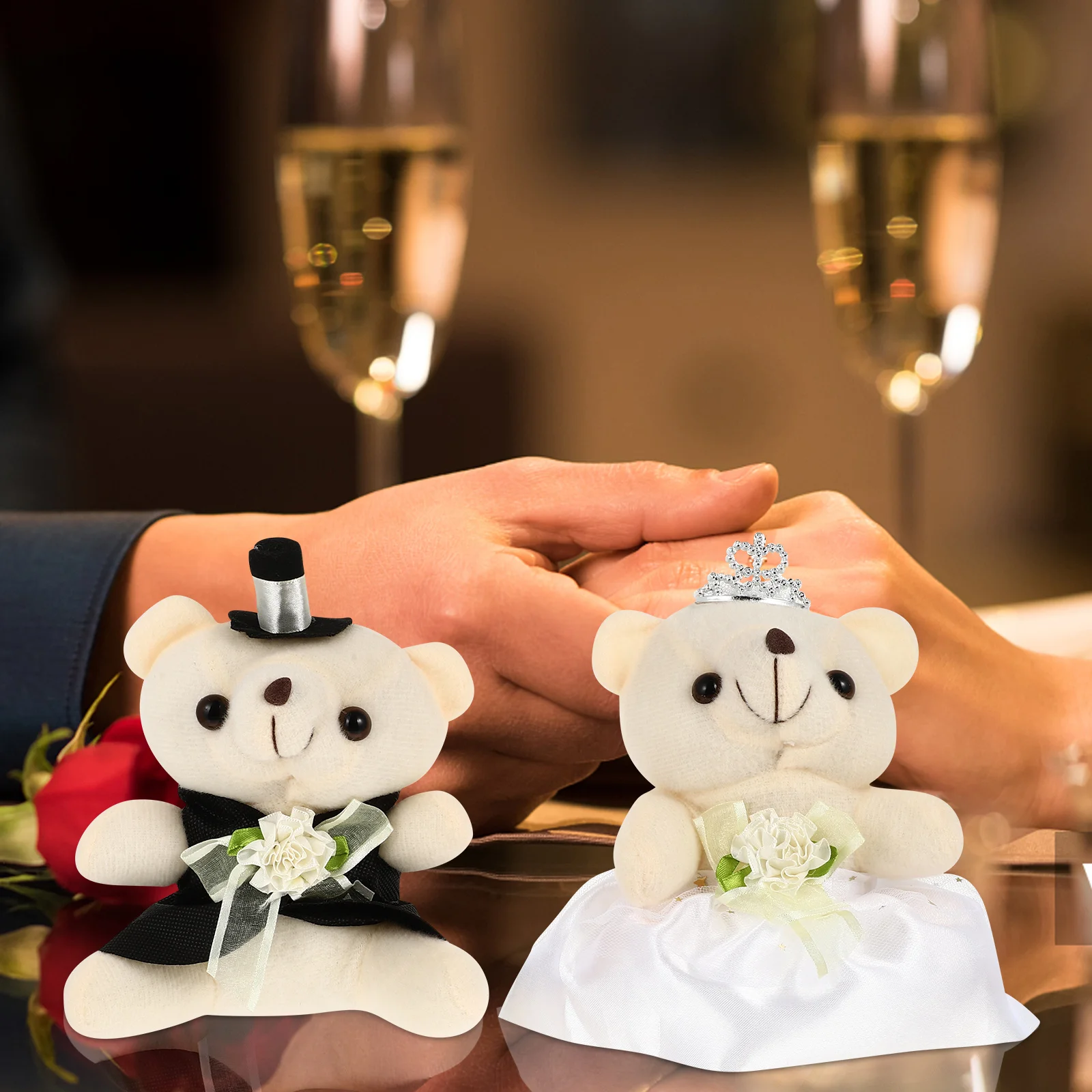 

Bear Bedroom Decor Cartoon Valentine's Day Ornament Stuffed Plush Supple Toy Gift Bulk Wedding