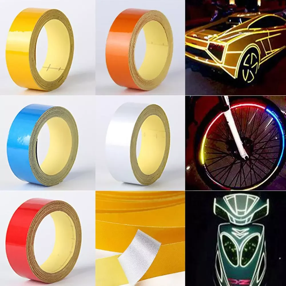 

5mx2cm Motorcycle Car Luminous Reflective Sticker Reflective Tape Roll Bright