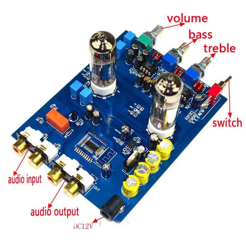 NE5532 DC12V2A 4 2 Bluetooth HIFI предусилитель 6J5 |