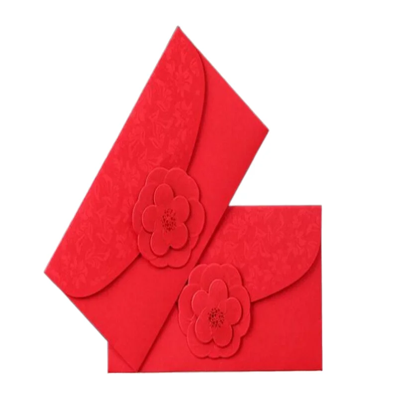 

2pcs/lot Cut Red Envelopes for Wedding Invitations, Envelope for Wedding Party, Money Envelope Bag Party Envelopes