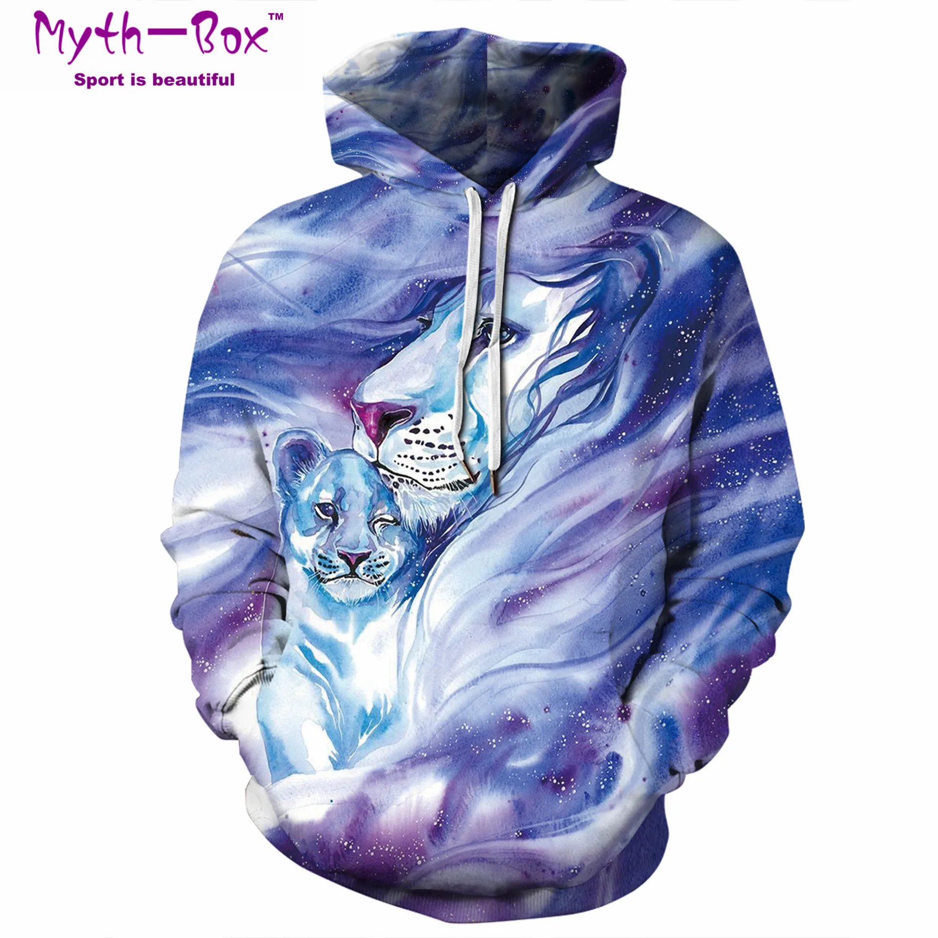 

Women/Men Hoodie Sweatshirt Autumn Winter Sport Hoodies Women Lion Printed Long Sleeve Sportwear Hooded Sweater Running Pullover