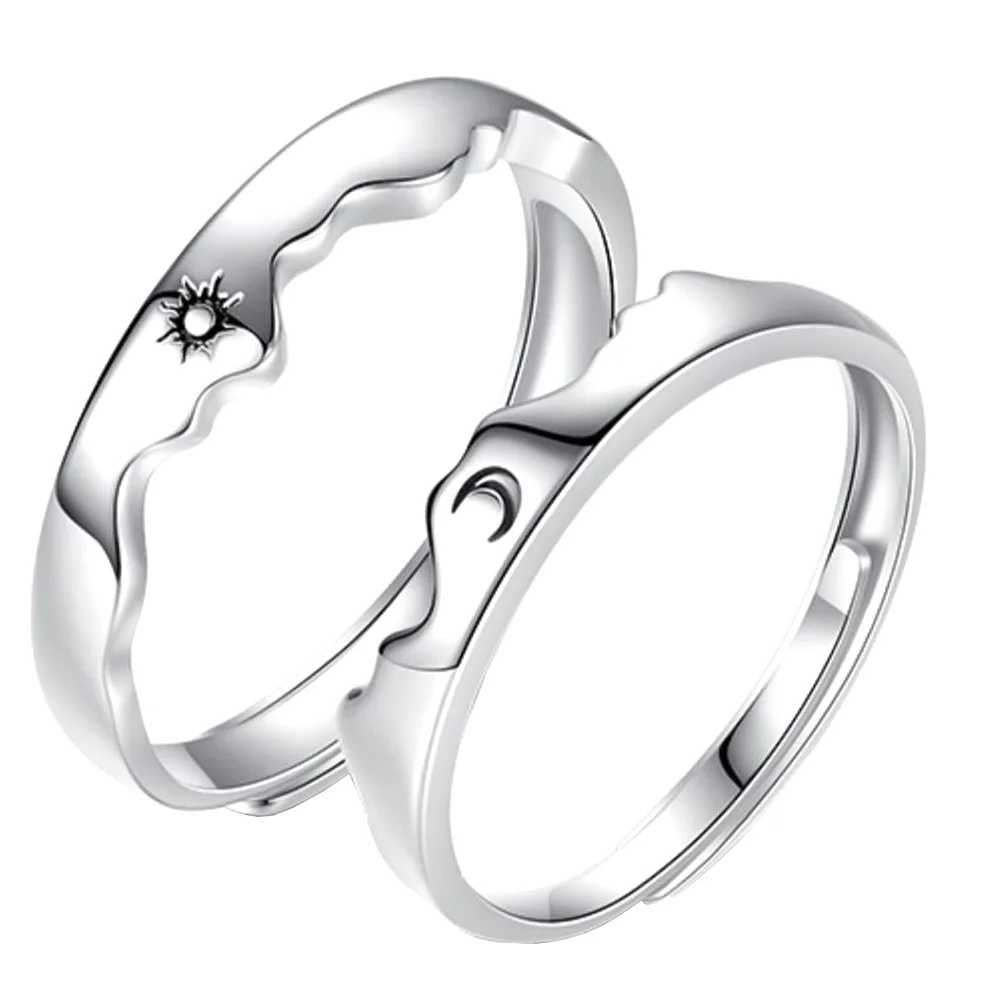 

Jewelry Set Women Sun Open Ring Ring Women Friendship Rings Men Ring Adjustable Open Ring Unisex Sun Moon Couple Couple Rings